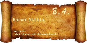 Baron Attila névjegykártya